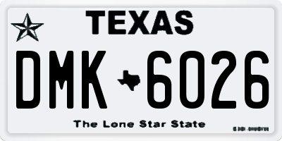 TX license plate DMK6026
