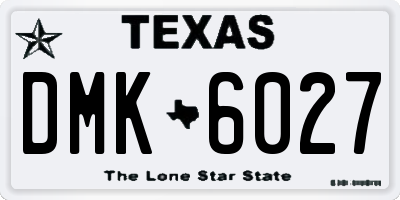TX license plate DMK6027