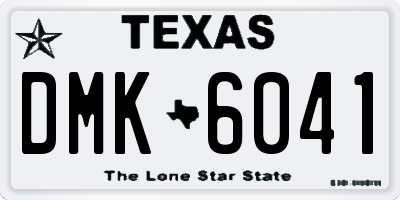 TX license plate DMK6041