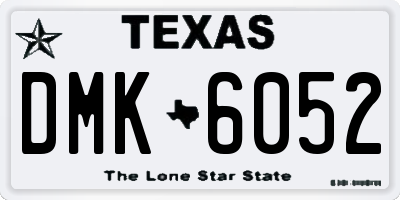 TX license plate DMK6052