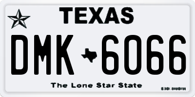 TX license plate DMK6066