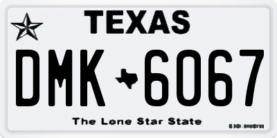 TX license plate DMK6067
