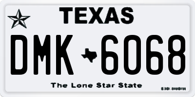 TX license plate DMK6068