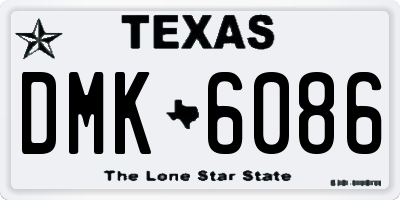 TX license plate DMK6086