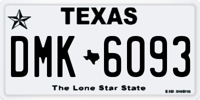 TX license plate DMK6093