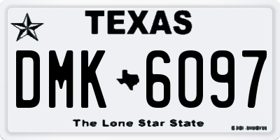 TX license plate DMK6097