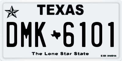 TX license plate DMK6101