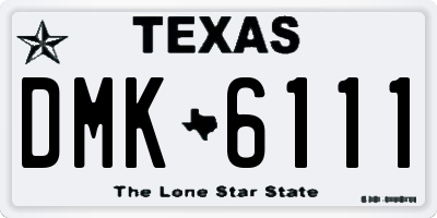 TX license plate DMK6111