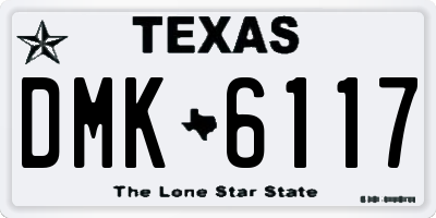 TX license plate DMK6117