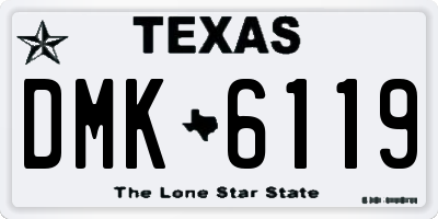 TX license plate DMK6119