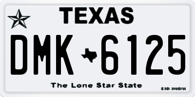 TX license plate DMK6125