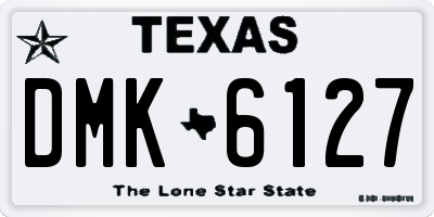 TX license plate DMK6127