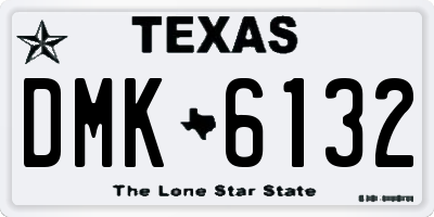 TX license plate DMK6132