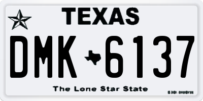 TX license plate DMK6137
