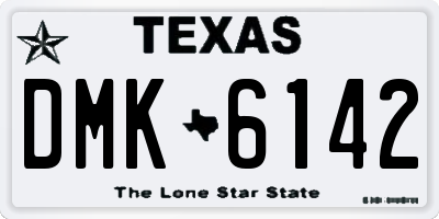 TX license plate DMK6142