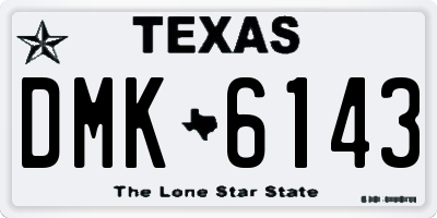 TX license plate DMK6143