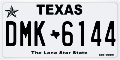 TX license plate DMK6144