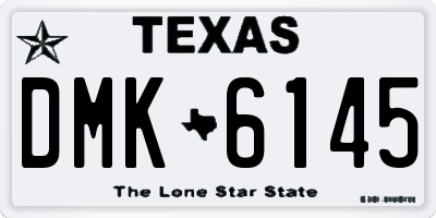 TX license plate DMK6145