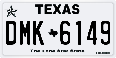 TX license plate DMK6149
