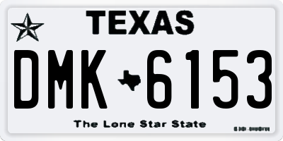 TX license plate DMK6153