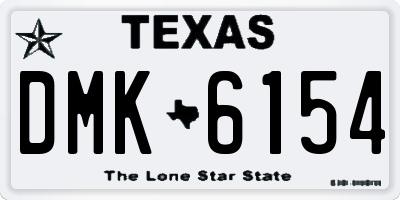 TX license plate DMK6154