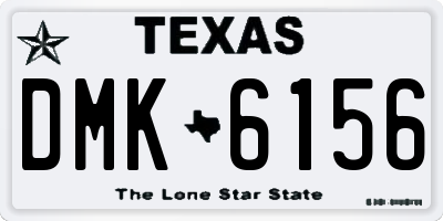 TX license plate DMK6156