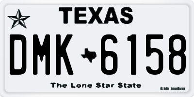 TX license plate DMK6158