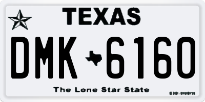 TX license plate DMK6160