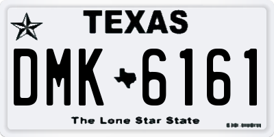 TX license plate DMK6161