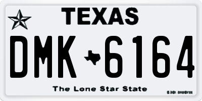 TX license plate DMK6164