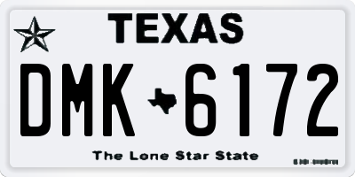 TX license plate DMK6172