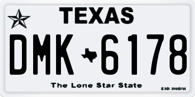 TX license plate DMK6178
