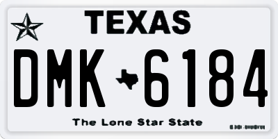 TX license plate DMK6184
