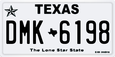 TX license plate DMK6198