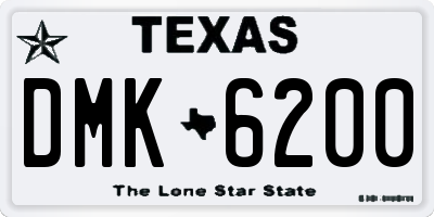 TX license plate DMK6200