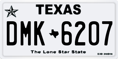 TX license plate DMK6207
