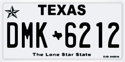 TX license plate DMK6212