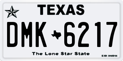 TX license plate DMK6217