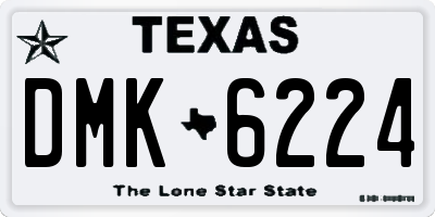 TX license plate DMK6224