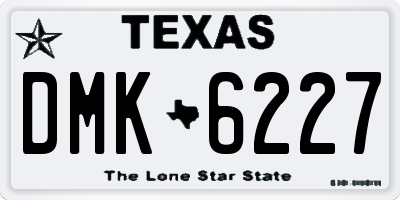 TX license plate DMK6227