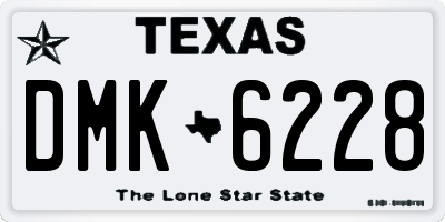 TX license plate DMK6228