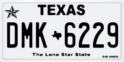 TX license plate DMK6229