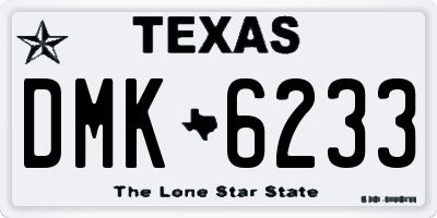 TX license plate DMK6233
