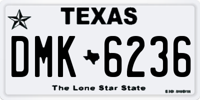 TX license plate DMK6236