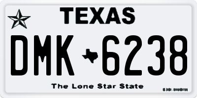 TX license plate DMK6238