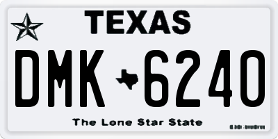 TX license plate DMK6240