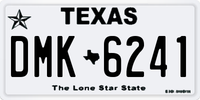 TX license plate DMK6241