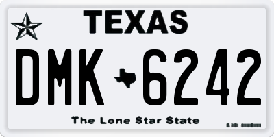 TX license plate DMK6242