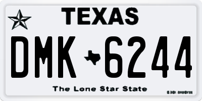 TX license plate DMK6244