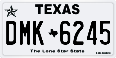 TX license plate DMK6245